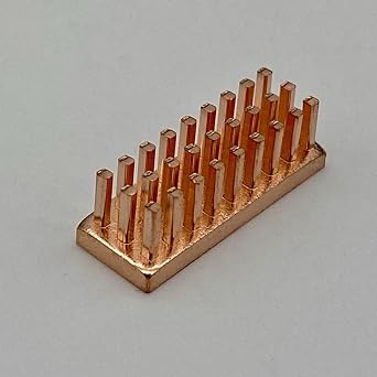 Cold Forged Copper Heatsink - 22mm x 8mm x 7mm - Single | Cold-forged copper construction, precision-engineered fins, 22mm x 8mm x 7mm