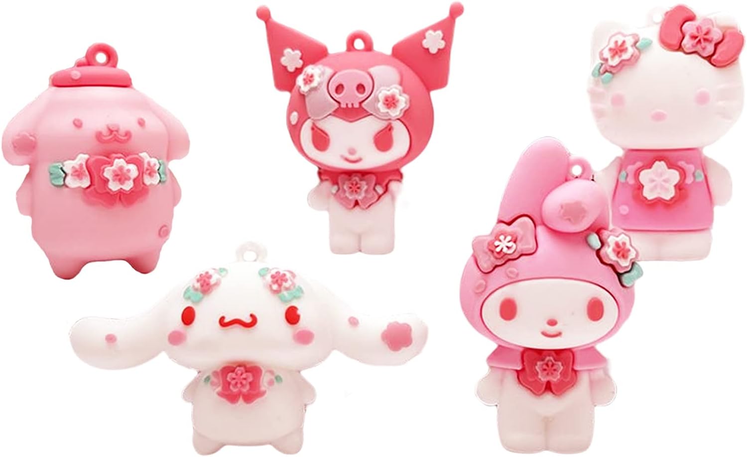 Gonii5Pcs Cute Anime Figurines, Kawaii Anime Cake Topper Set,Birthday Party Decoration Supplies,Gift for Anime Fans or Friends (S-5pcs)