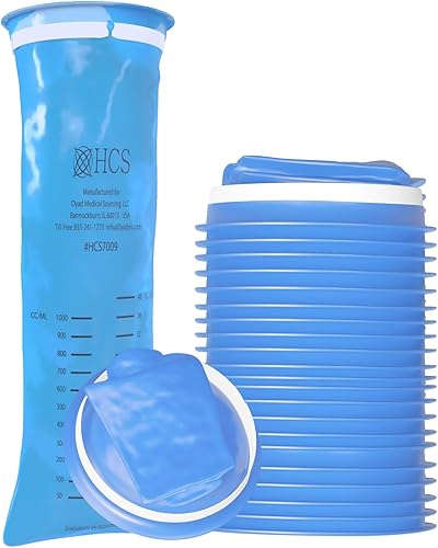 HCS Emesis Bags - Estuche a granel - 144 bolsas azules para vómitos desechables - Grado hospitalario - 40 onzas líquidas - Bolsas desechables para