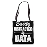 Easily Distracted by Data Funny Data Graphic Tote Bag