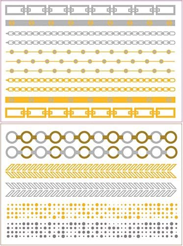 Gold & Silver Metallic Flash Jewelry Temporary Tattoos - 2 Pack