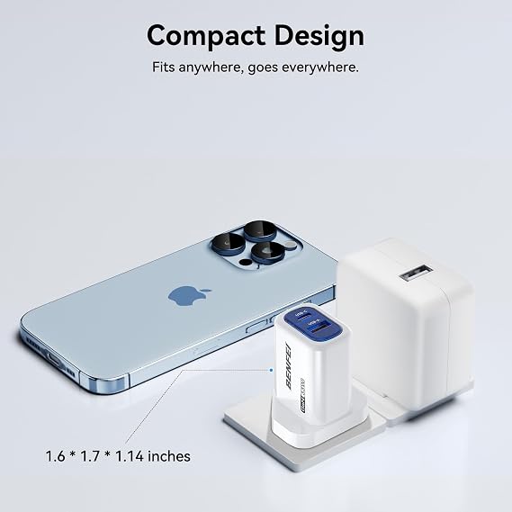 BENFEI 33W GaN USB C Wall Charger, 2-Port Fast Charger Block