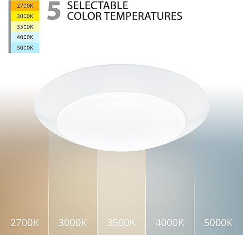 Miniatura 8 de WAC Lighting Disco LED Energy Star - Kit de montaje empotrado y reacondicionamiento de 4 pulgadas, 3000 K, color blanco (paquete de 4)