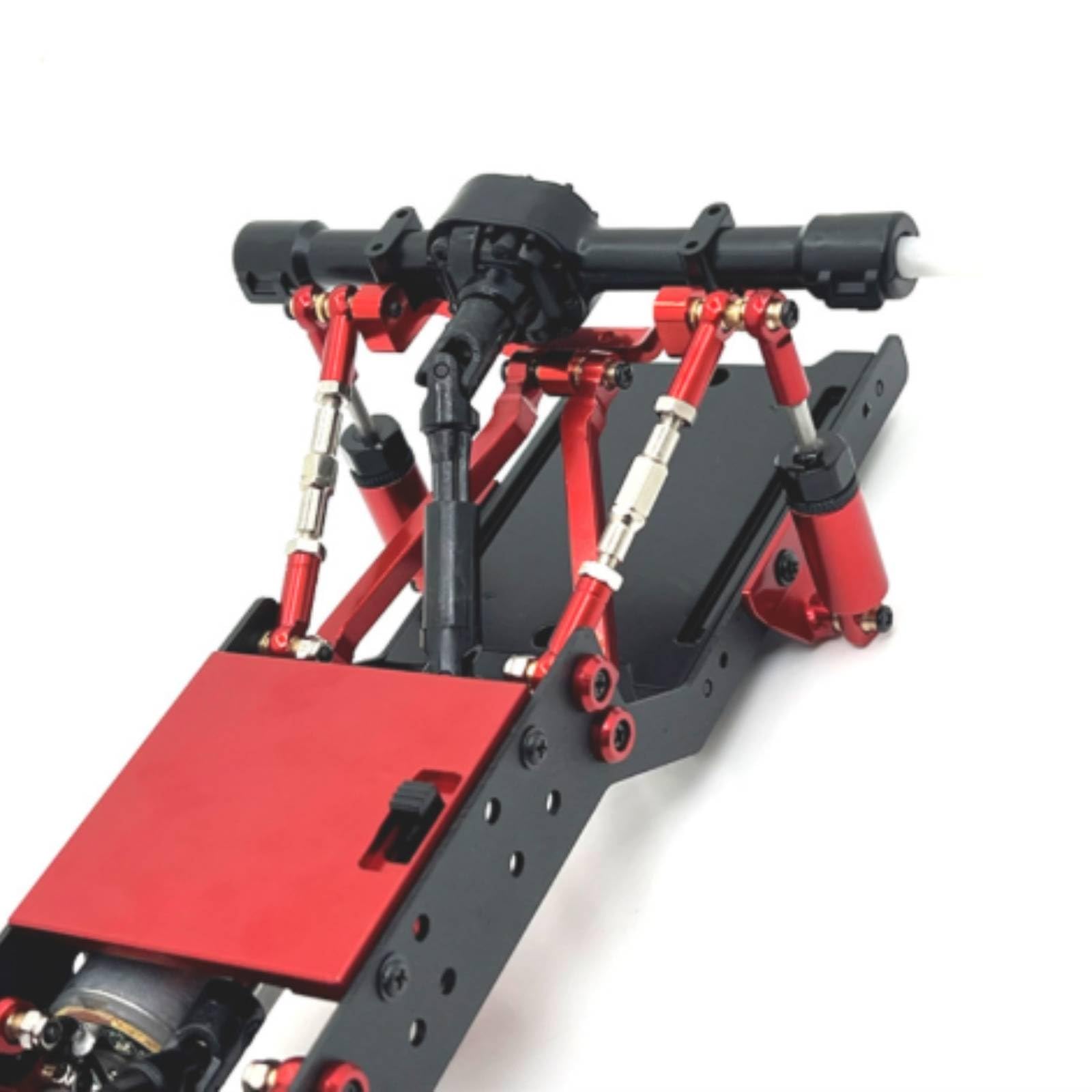 harayaa Componente de Actualización de Vehículo Kit de Mejora RC Conjunto de Suspensión Amortiguadores Hidráulicos Asiento de Barra Anclajes, Negro