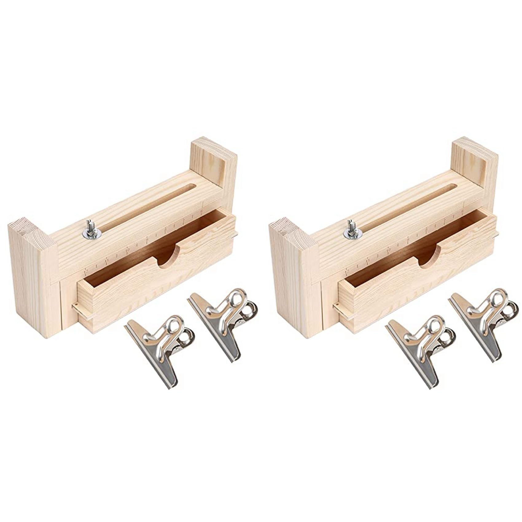 Jnchdghwa Wood Color 2X Paracord Jig Bracelet Maker Wood Jig Bracelet Maker U Shape Clear Scale Bracelet With 4 Clamp