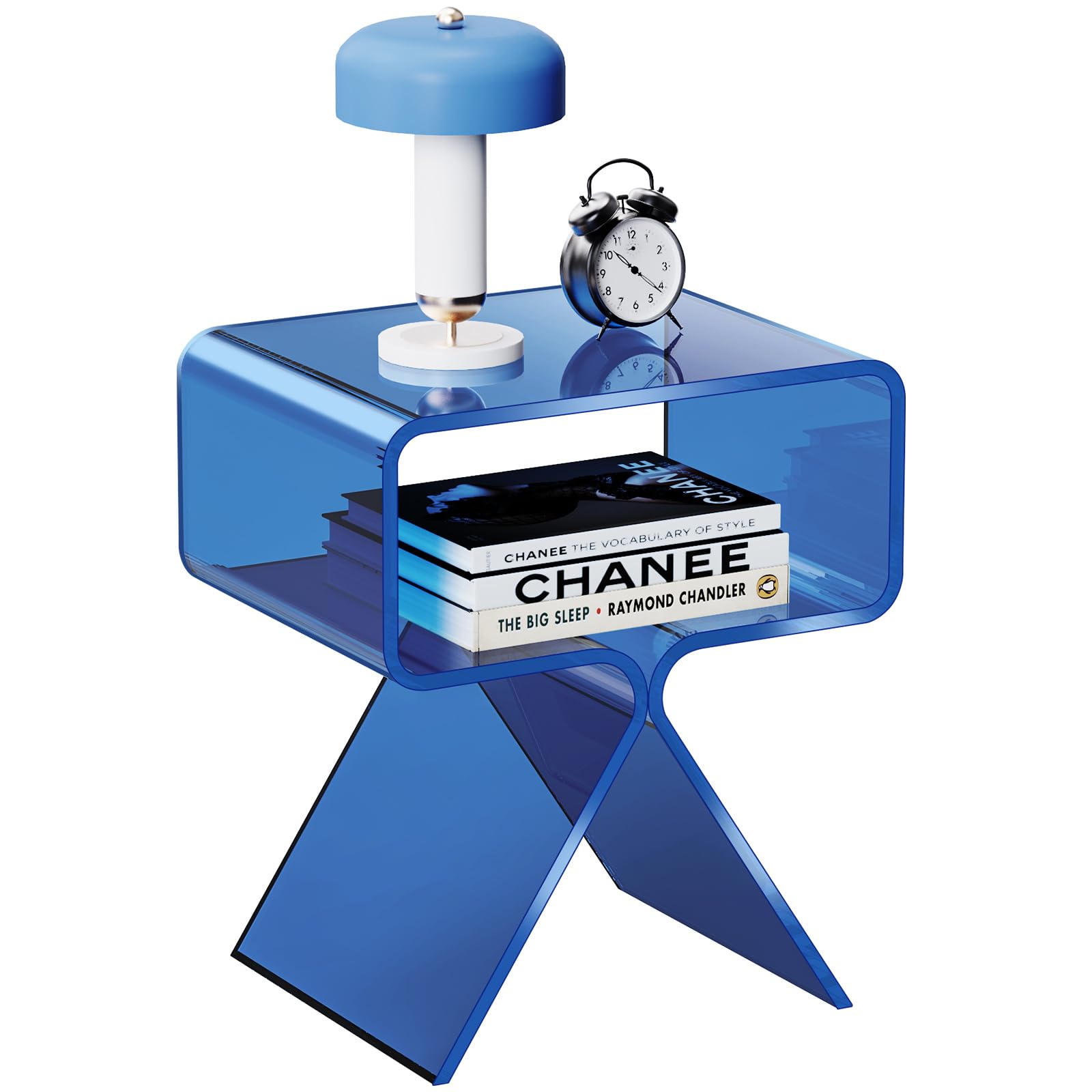 solaround Tavolino da Salotto in Acrilico, Tavolino da comodino, Tavolino per Soggiorno (Blu)