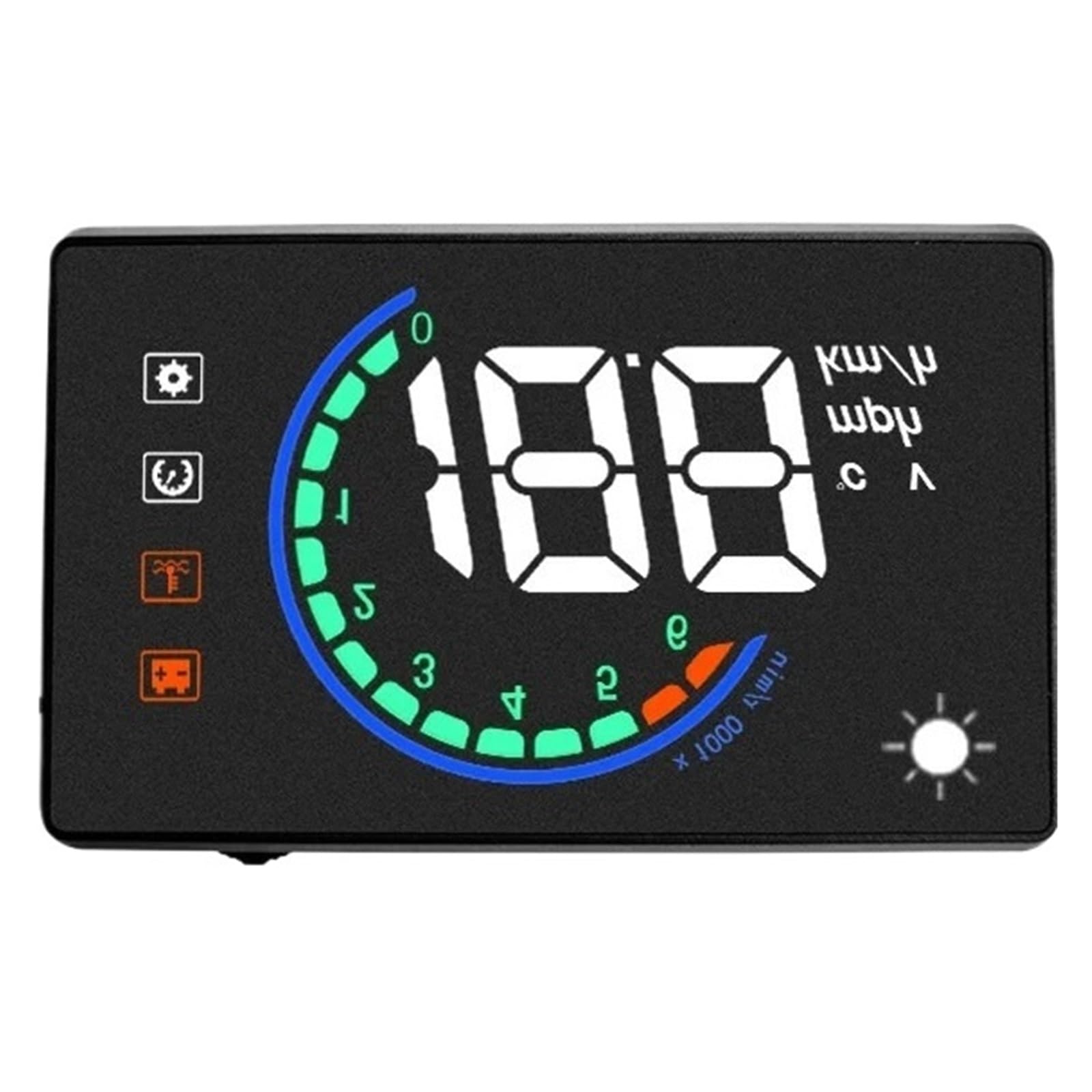 HUD H6 Head-Up Display OBD2 Velocímetro Parabrisas De Coche Proyector De Velocidad Exceso De Velocidad RPM Alarma De Voltaje Instrumento Multifunción