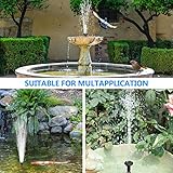 Solar Fountain Pump, Solar Powered Water Fountain Kit with 8 Nozzles, Garden Floating Water Feature Pond Pump for Bird Bath, Pool, Patio, Water Cycling, Fish Tank Aquarium Outdoor Decoration (3.5W) - Image 6