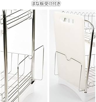 水切りラック 食器 水切りかご 食器乾燥 64CM シンク対応 2段 ステンレス 即納】水切りラック シンク上 水切り 食器置き 2段 水切りかご