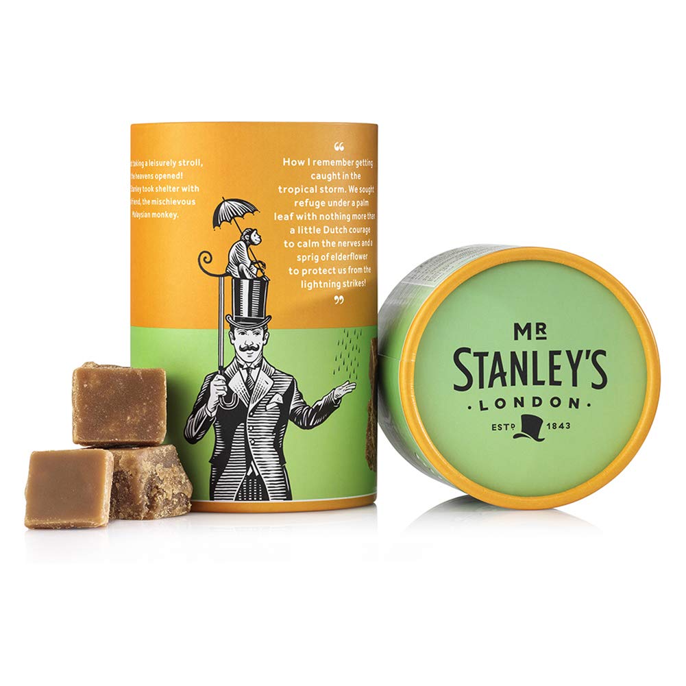 Mr Stanley's Dutch Courage Fudge – Butter Fudge with Gin & Elderflower, 150g – Pack of 1