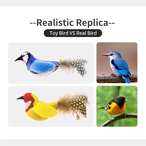 Miniatura 6 de Los juguetes para gatos con hierba gatera satisfacen la instinción natural de caza del gato para interiores, juguetes de plumas interactivos con