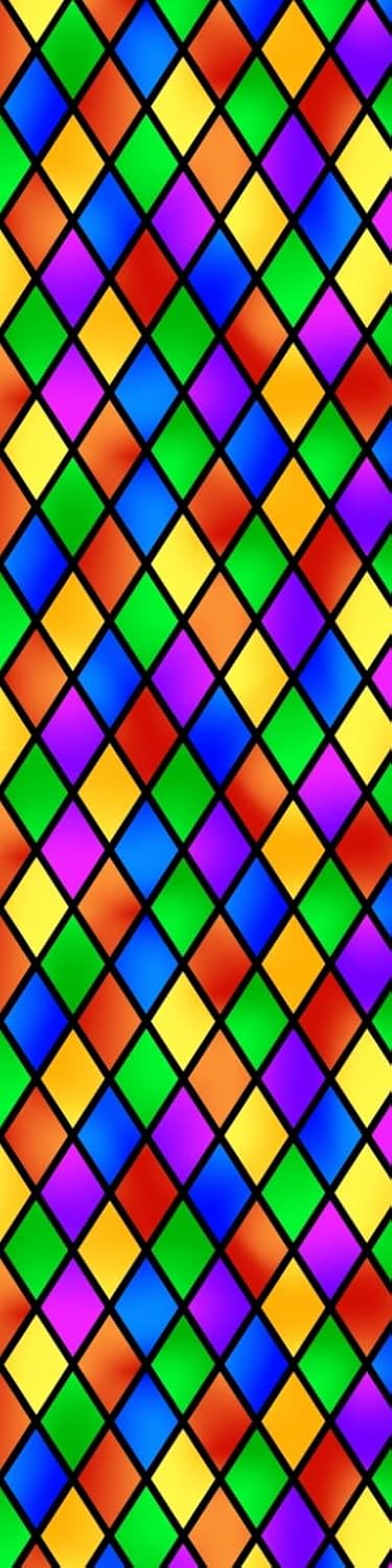 Windowpix 12 x 48 Diamond Carnival Pattern Window Film Static Cling Film UV Filtering Energy Saving