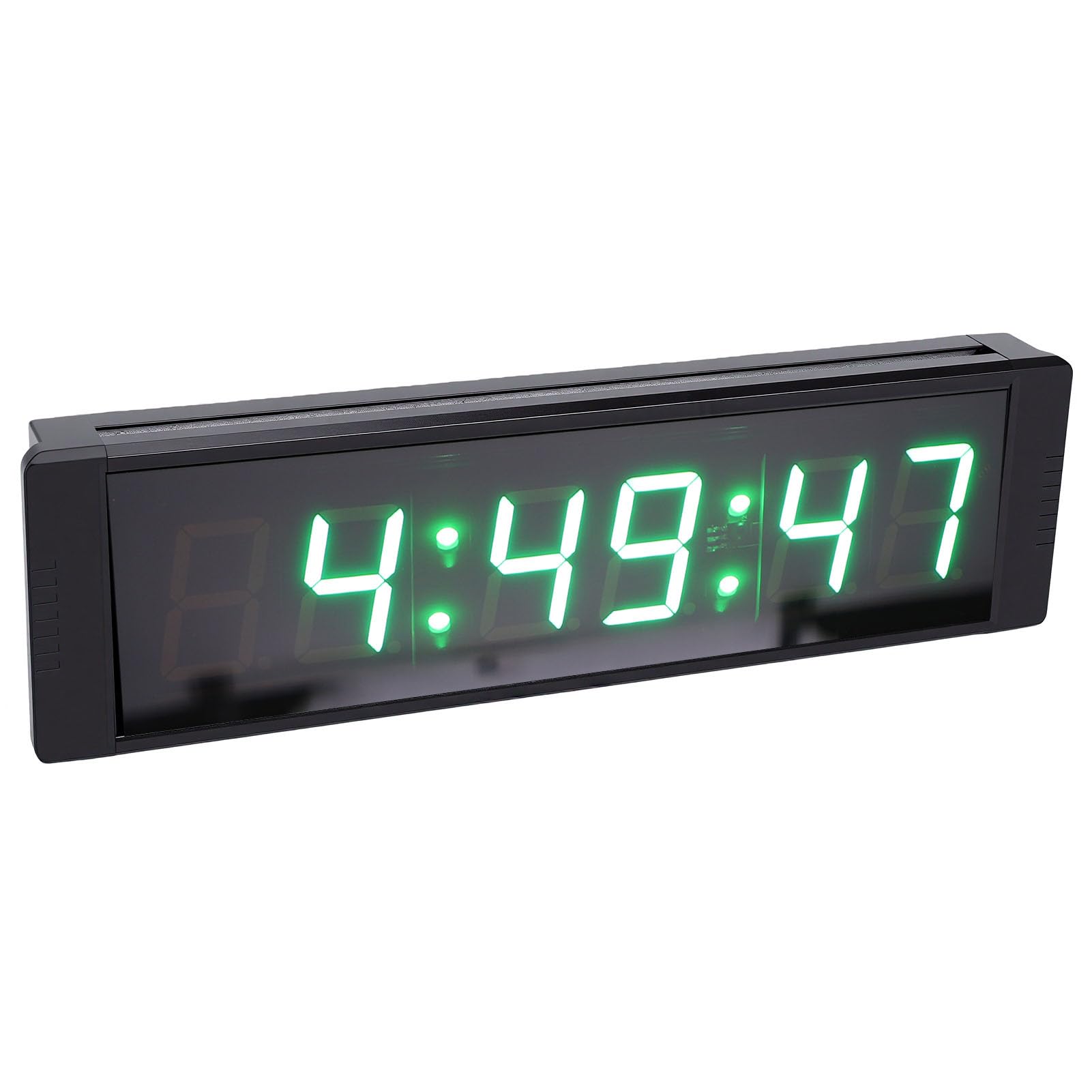 Reloj Temporizador de Gimnasio con Botón de Inicio y Parada, Temporizador de Alarma de Timbre de 6 Dígitos, Reloj de Pared Digital 12/24 Horas, Intervalo, Cronómetro, Cuenta Regresiva, para