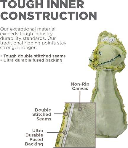 Miniatura 5 de Charming Pet Baby Pulleez - Juguete chirriante de peluche para perro con cuerdas para tirar a través de la acción