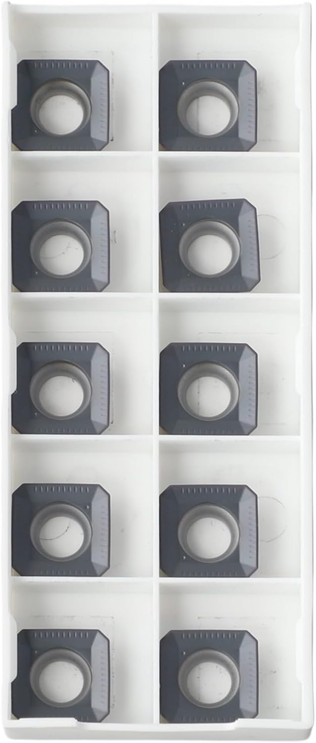 10-Pack SEKT1204 AFTN Carbide Inserts for Steel Turning, Lathe Cutting Tool Inserts with Sealed for Edge for Metalworking and for CNC Machining