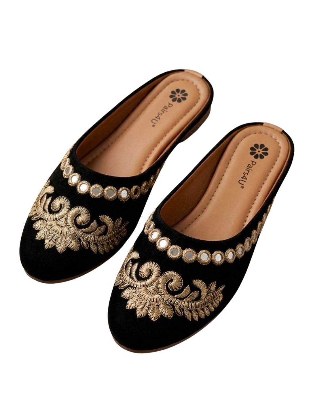 Women Embellished Embroidered Canvas Slip on Flats-picture-16