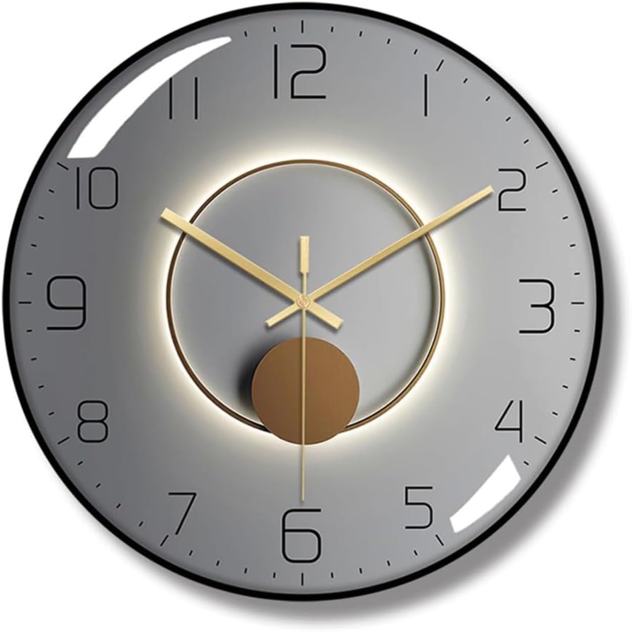TEKCOOL 12 Inch Silent Quartz Wall Clock Non-Ticking Round Clock