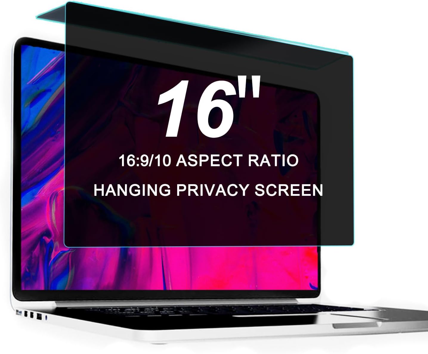 16 Inch Hanging Privacy Screen for Monitor for 16:9/10 Widescreen Monitors,Anti Blue Light Glare Privacy Screen Protector Shield,Removable And Easy Installation(Size: 16.73X9.84In),16:10(358X