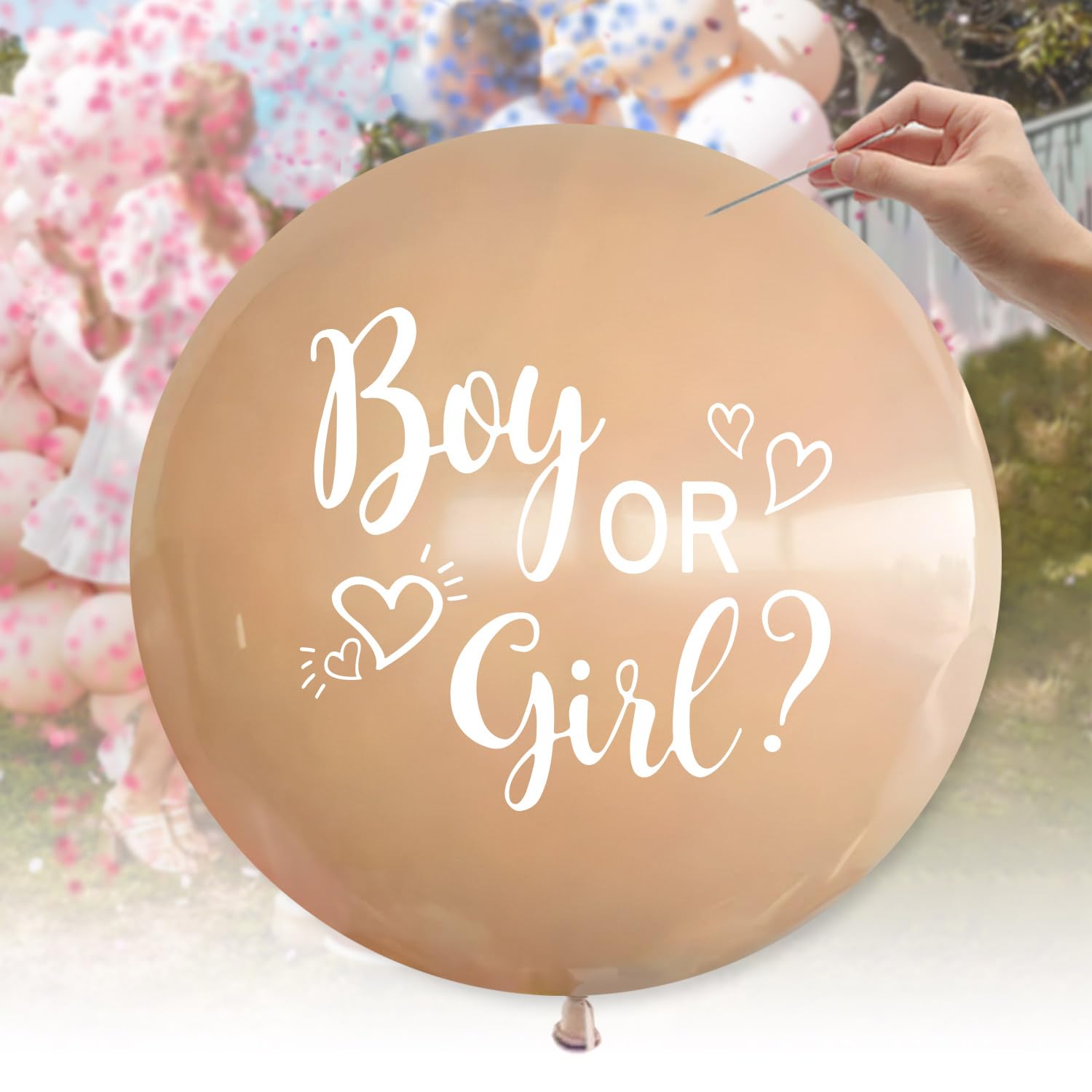 Heboland Gender Reveal Balloon Boy or Girl
