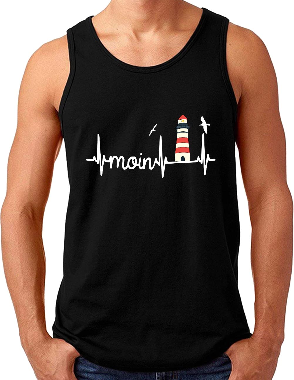 Camiseta de tirantes para hombre que refleja la pasión por el mar y la costa 7