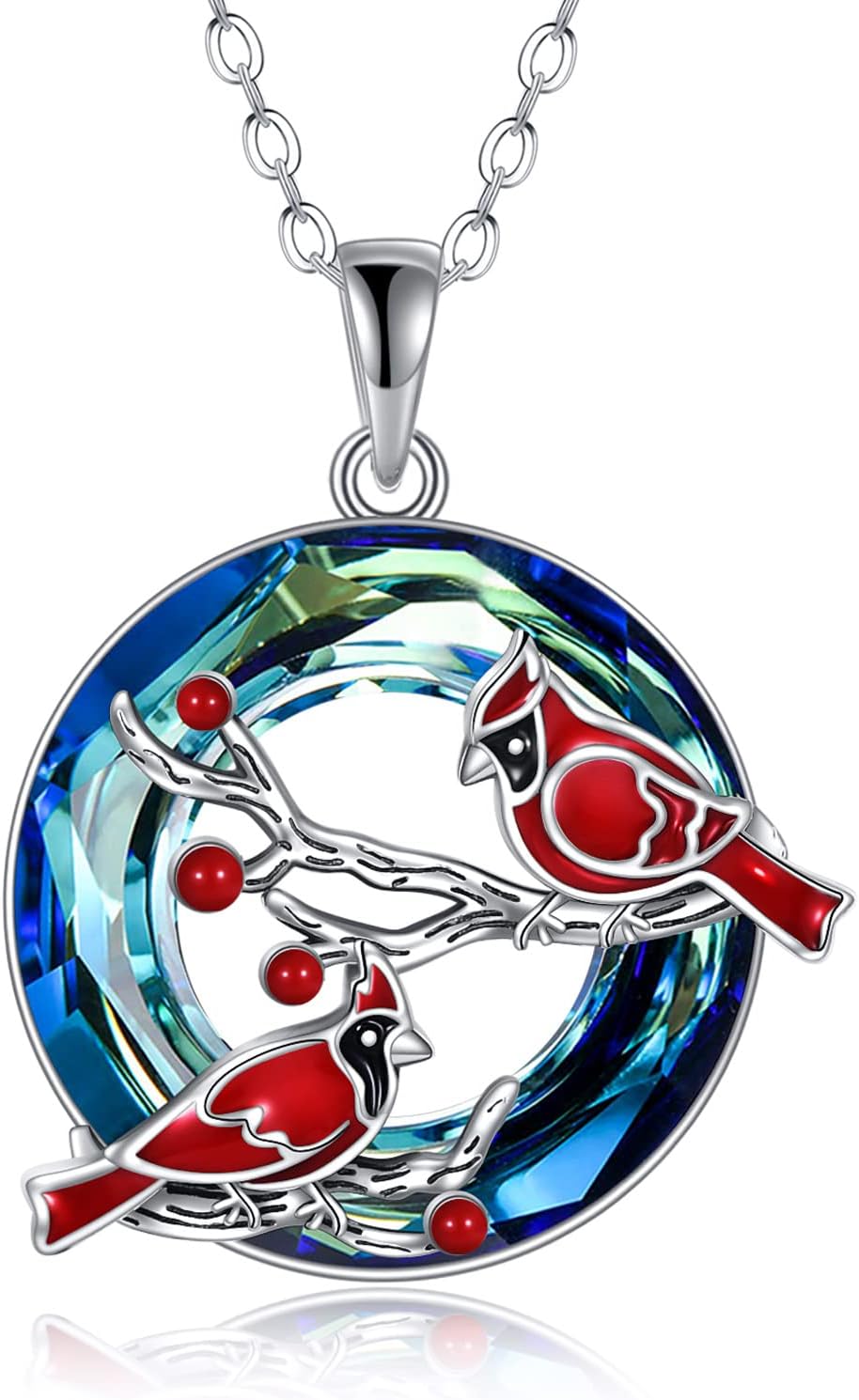 Yafeini halsketting, 925 sterlingzilver met pinguïn-, cavia-, flamingo Yafeini halsketting, 925 sterlingzilver met pinguïn-, cavia-, flamingo