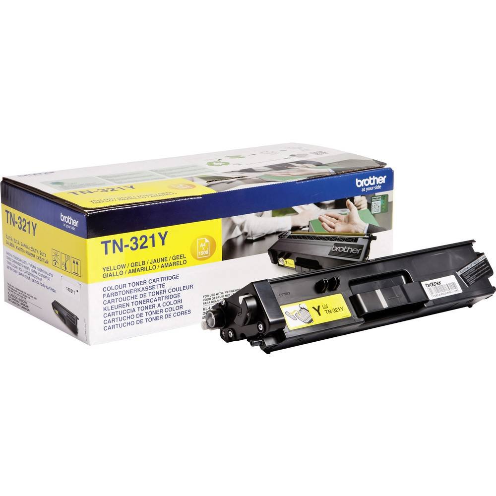 Brother TN321Y | Toner Originale | Colore Giallo | Fino A 1500 Pagine | Per Stampanti DCPL8400CDN / DCPL8450CDW / HLL8250CDN / HLL8350CDW / MFCL8650CDW / MFCL8850CDW-image