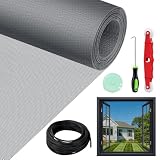 WEVOL Zanzariera Finestra, 120x300cm Zanzariere per Finestre Nessuna Perforazione, Rete Zanzariera in Fibra di Vetro con Kit di Installazione, Zanzariere Fai Da Te per Finestra Soggiorno Tetto Porta