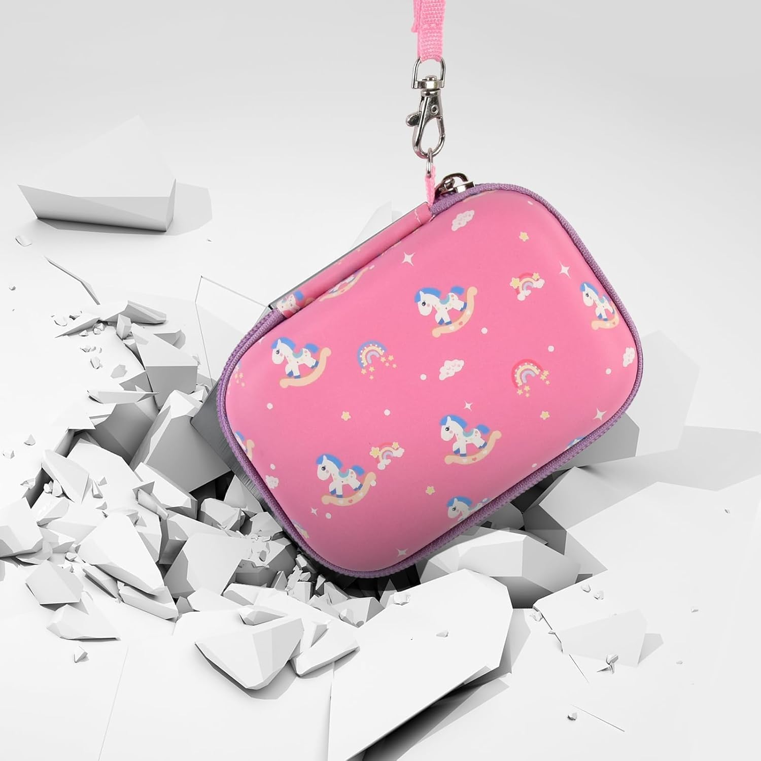 ANKHOH Kids Camera Case for Goopow/for Mgaolo/for CIMELR/for Seckton/for OZMI/for Dylanto Digital Camera Toys and Video Camcorder Storage Holder Organizer -Pink(Box only) - Image 9