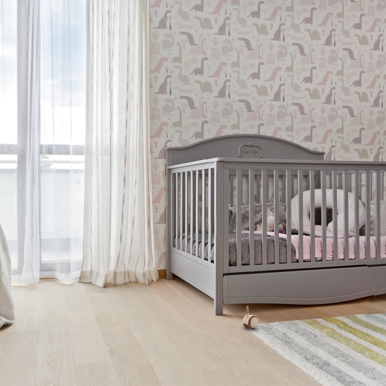 Abaodam 5 Pz Rotelle Per Culla Rotelle Del Letto Ruota Con Asta Silenziosa Per Culla in Gomma Ruota Piroettante Ruota Per Cancello Interasse Mini Ruote Beige Gomma Da Cancellare