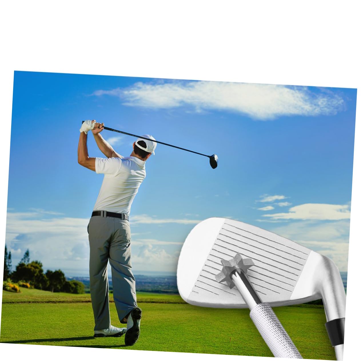 BESPORTBLE Schlägerrillen-Schärfwerkzeug Golf Club Groove Sharpener Club Groove Cleaning Tool Club-Reinigungswerkzeug Nachschneiden von Golfschlägern Reiniger Ausrichtungsstab Golf
