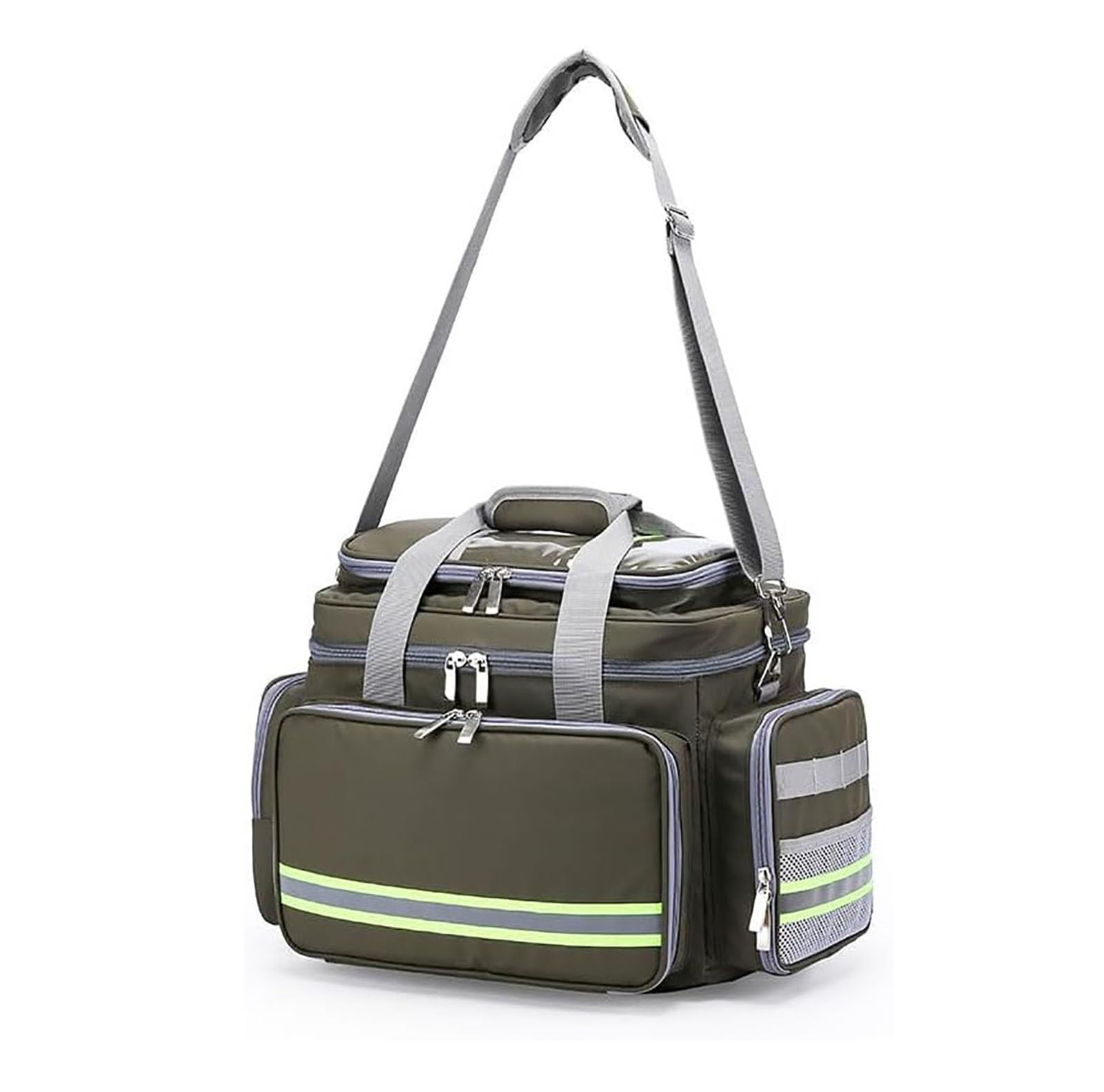 Botiquín de Primeros Auxilios, Maletín médico portátil Paquete ambulatorio Botiquín de Primeros Auxilios Multiusos de Gran Capacidad rescate de emergencia impermeable al aire libre(Green)