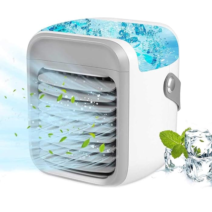 Buy Small portable Air Conditioner, Rechargeable Evaporative Air Conditioner Fan with 3 Speeds 3