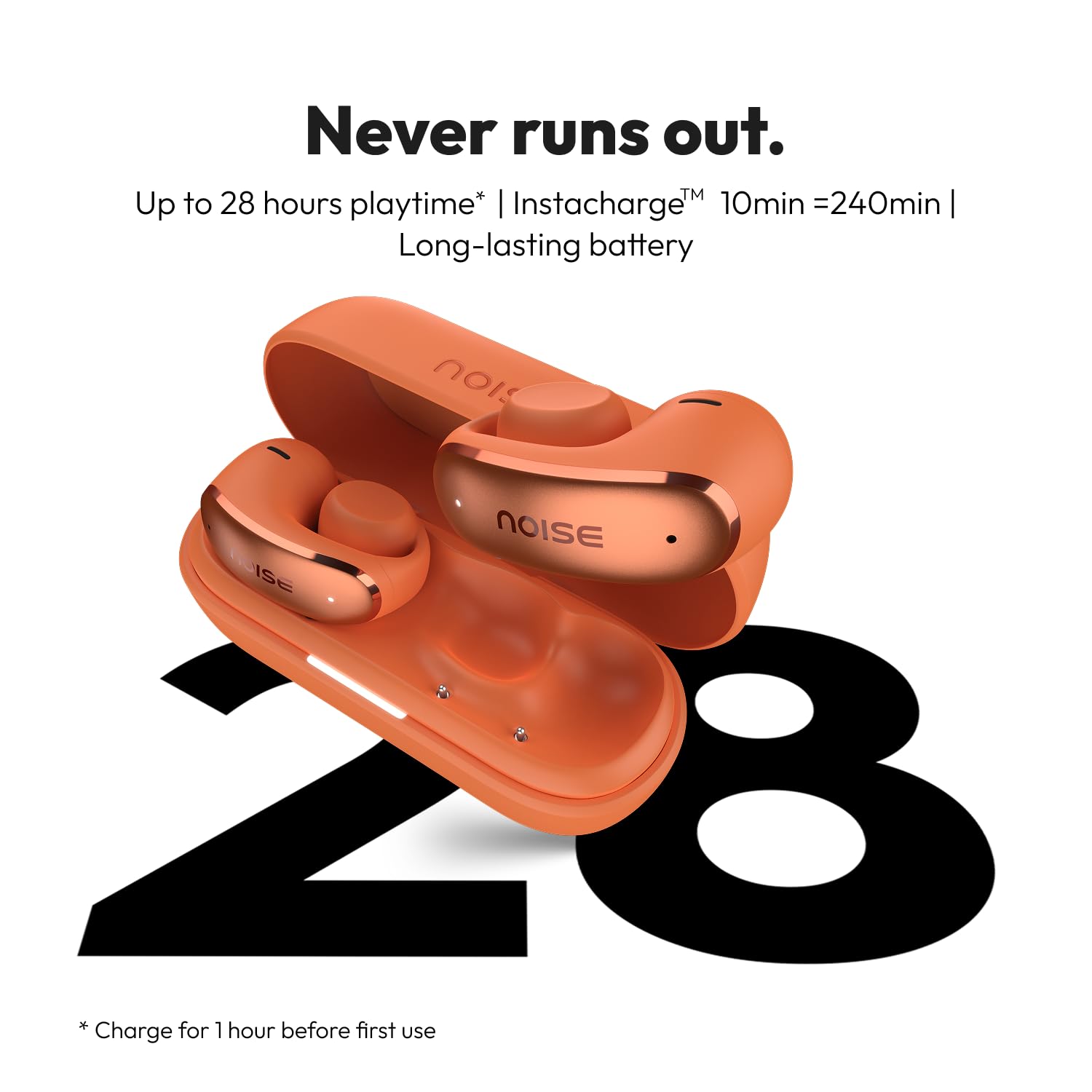 Noise Alt Clip Wireless Open-Earbuds (2026), Hi-Res LHDC Audio, AI-Powered, App Support, Up to 28H Playtime, Secure Clip Design, Quad mic ENC, BTv6.0 (Chosen Blue Light) — Amazon image 10
