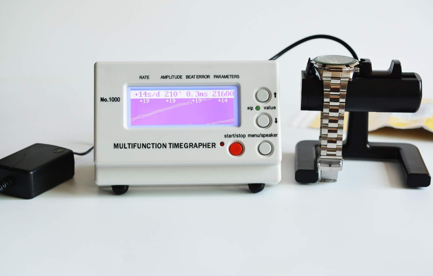 LLF Timegrapher Multifunktionsuhr, Zahlen, Nummern 1000 (EU-Stecker)