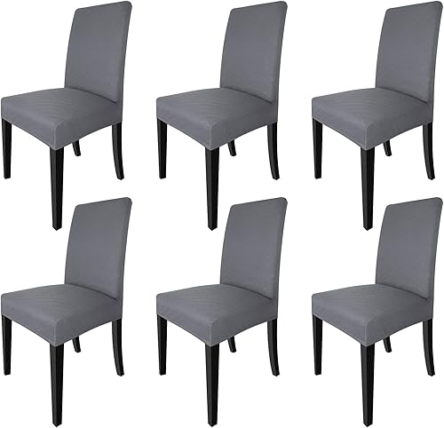 NORTHERN BROTHERS Juego de 2 fundas impermeables para sillas Parsons, Forros para Sillas de Comedor, fundas para sillas de comedor, color blanco