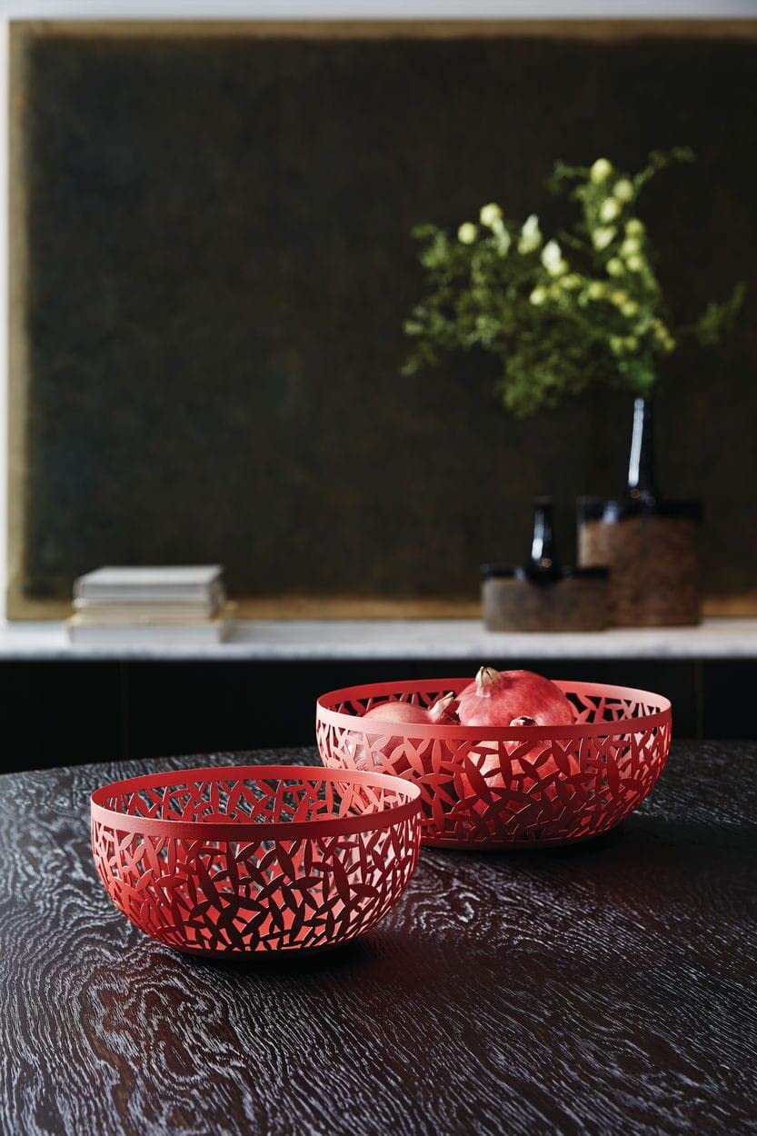 Alessi | Cactus! MSA04/21 B - Porte-fruits Ajouré en Acier 18/10 et Résine Époxy , Noir