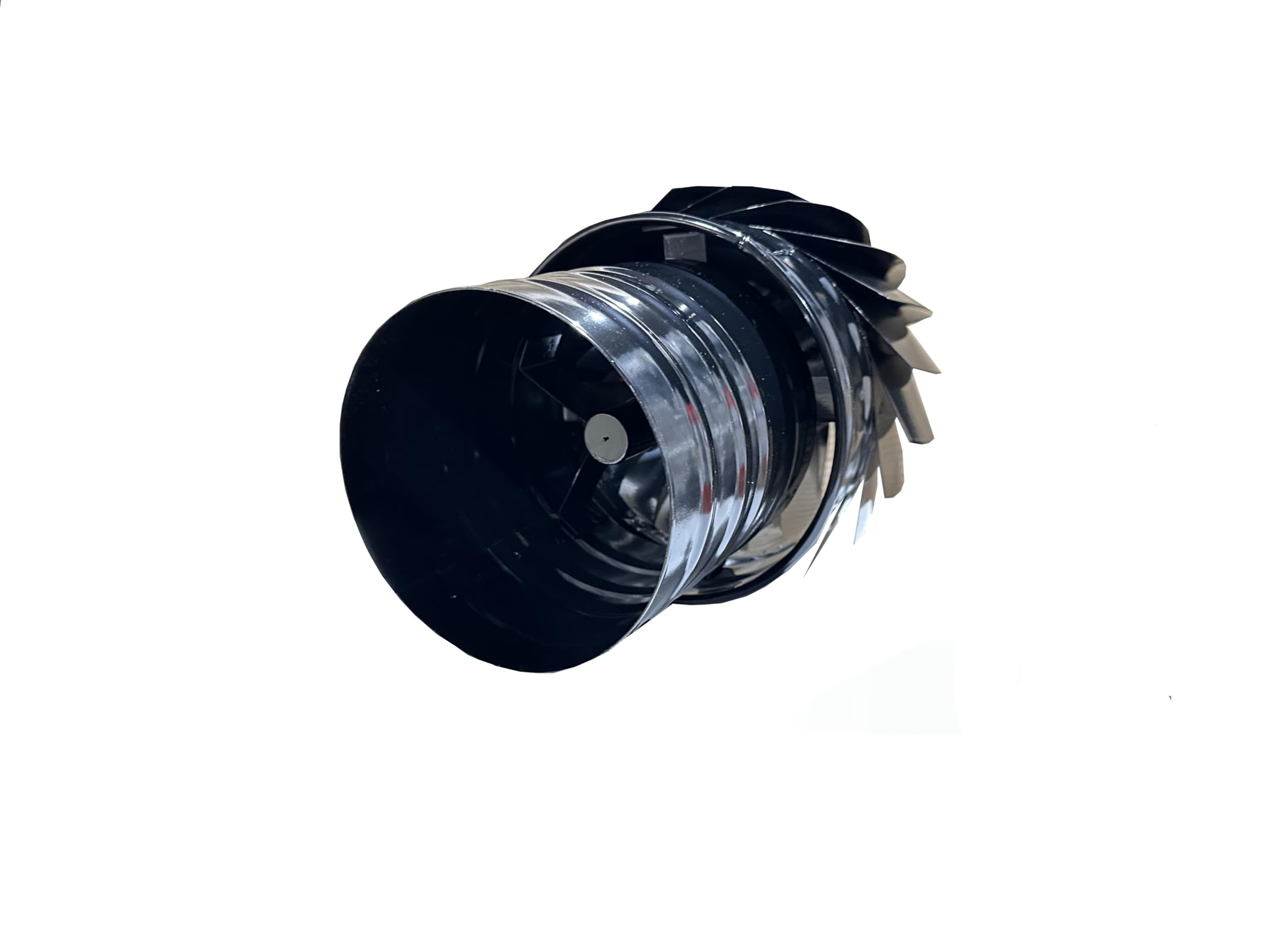 Sombrero Chimenea Extractor de Humo Giratorio de Viento Vitrificado, capuchón chimenea giratorio Negro para salida de humo (100)