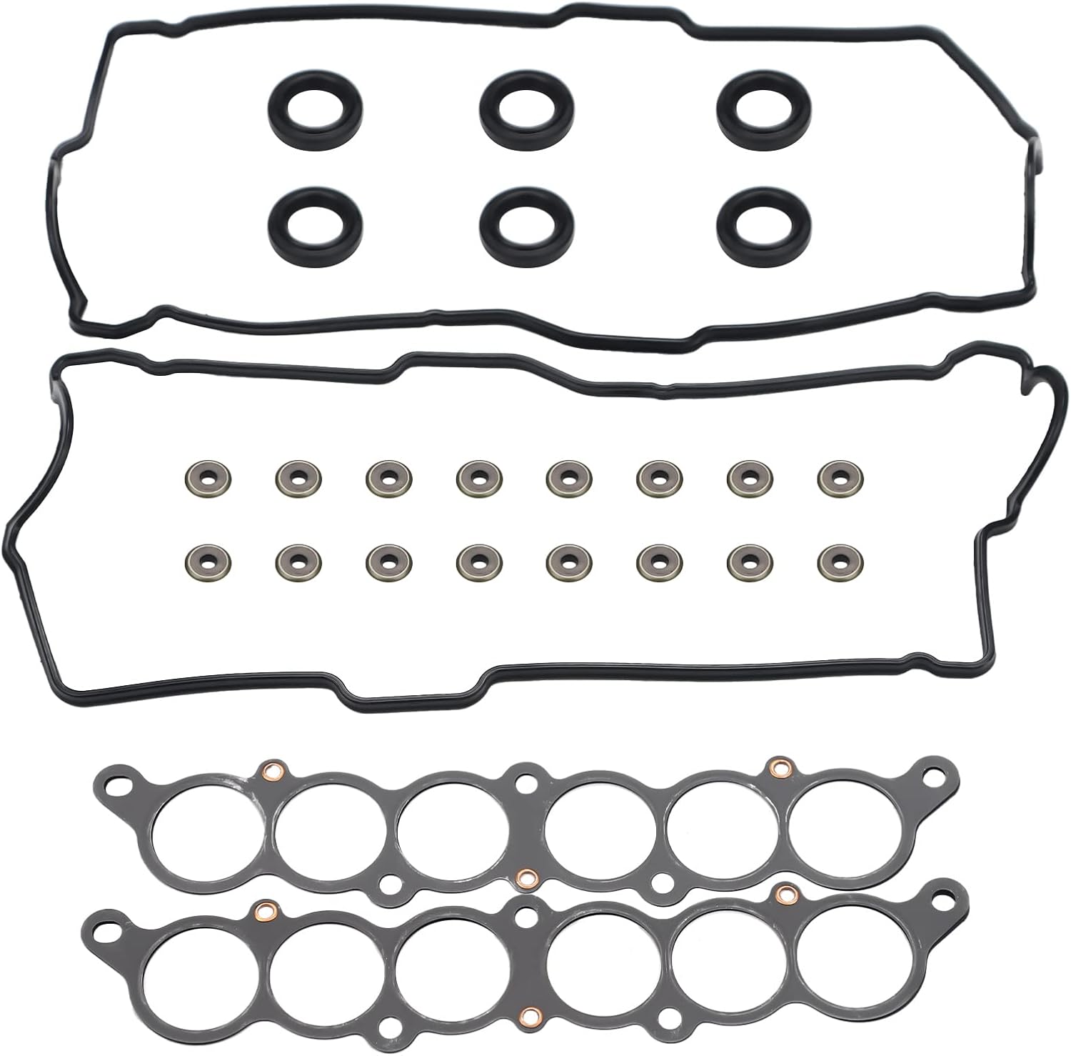 ZONFANT Engine Valve Cover Gasket Set with 6 Pcs Spark Plug Tube Seals & 16 Pcs Grommets, Compatible with 1995-2004 3.4L 4Runner, T100, Tacoma, Tundra, Replace#VS50422R VC203 MS 95899