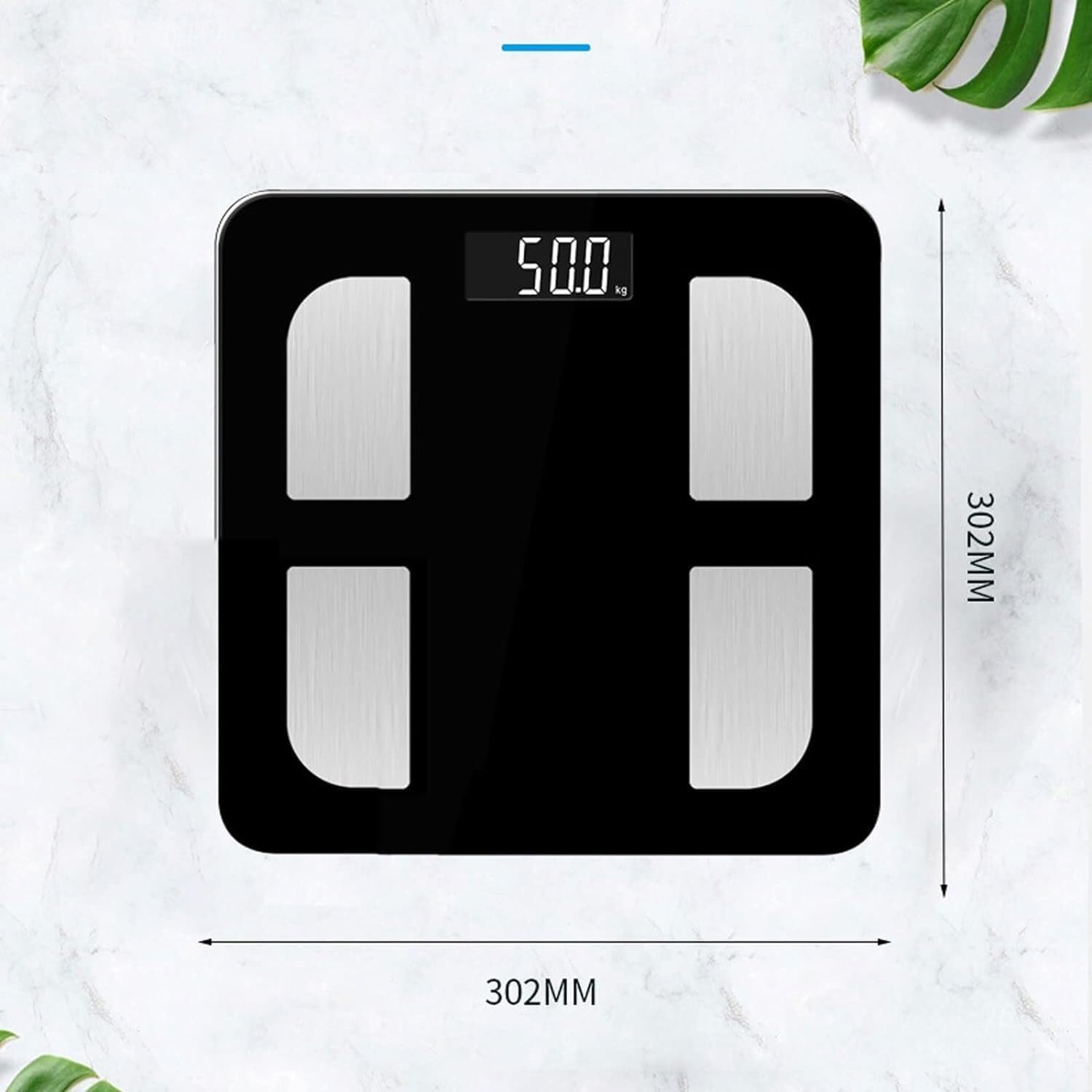 Báscula De Baño Digital Báscula De Baño con Plataforma De Vidrio, Báscula Electrónica De Peso, Báscula De Grasa Saludable, Multifunción Control De Peso(Black)