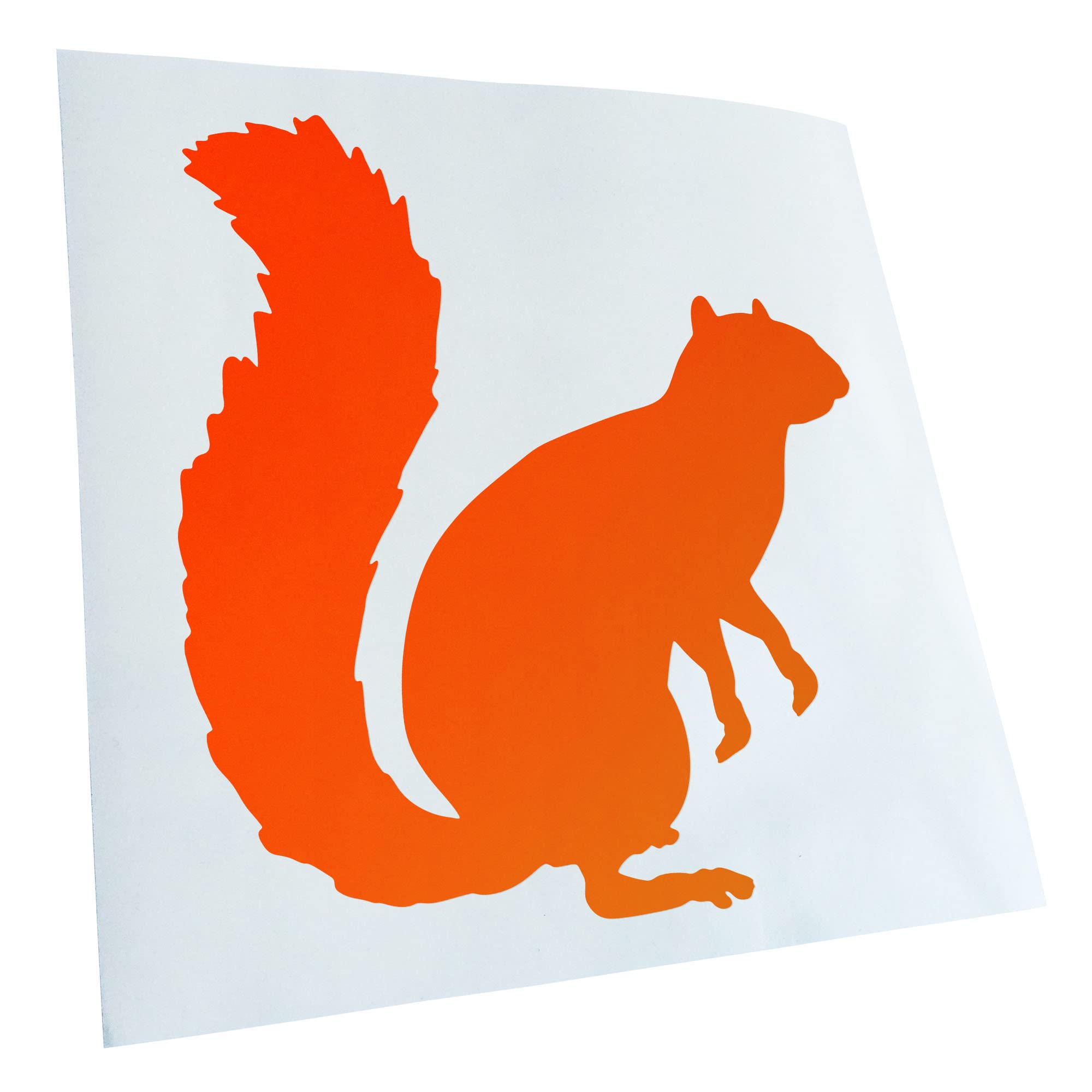 Kiwistar - Car Sticker - Neon Orange - 11 x 10 cm Squirrel - Rear Window Car Sticker Weatherproof for Car Truck Moped Truck - Sticker Exterior Self-Adhesive Tuning Accessories for Windows