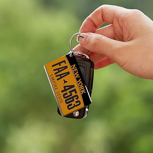 Miniatura 5 de VEELU Custom Keychain Travel Souvenirs American License Plate Keyrings with Name Number Personalized