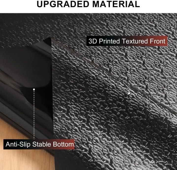 Miniatura 2 de Tapete para silla de oficina para suelo de madera dura, 30 x 48 pulgadas, color negro, tapete para silla de escritorio con ruedas para suelo de