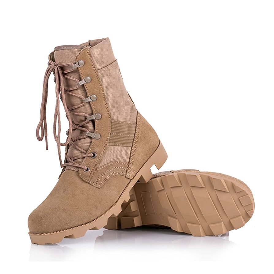 Amazon.co.jp: メンズミリタリータクティカルブーツ、滑り止め耐
