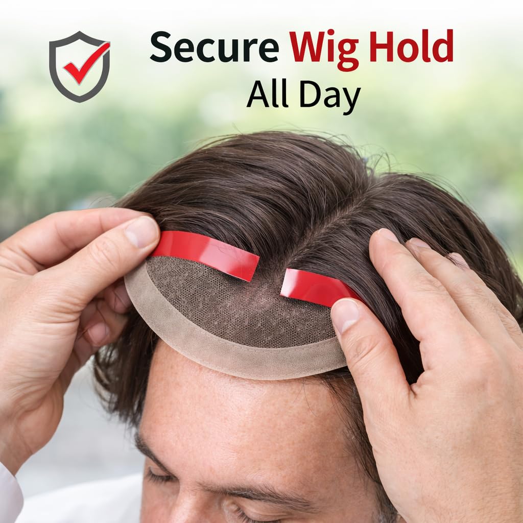 Stylazo Hair Wigs tape/Hair Patch Tape/Hair Toupee Tape/Double Sided Tape For Hair Patch & Hair Toupee (Red Tape 10 Meter) 3
