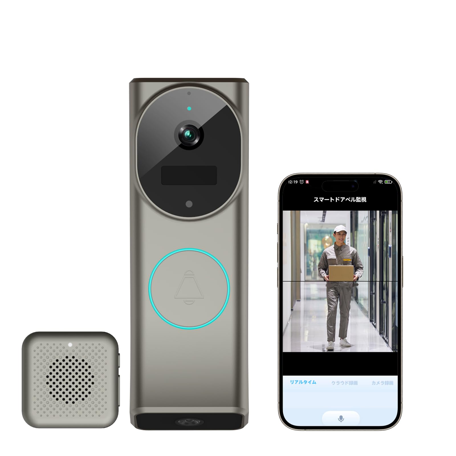 Amazon.co.jp: スマートドアベル ワイヤレス インターホン【デュアル