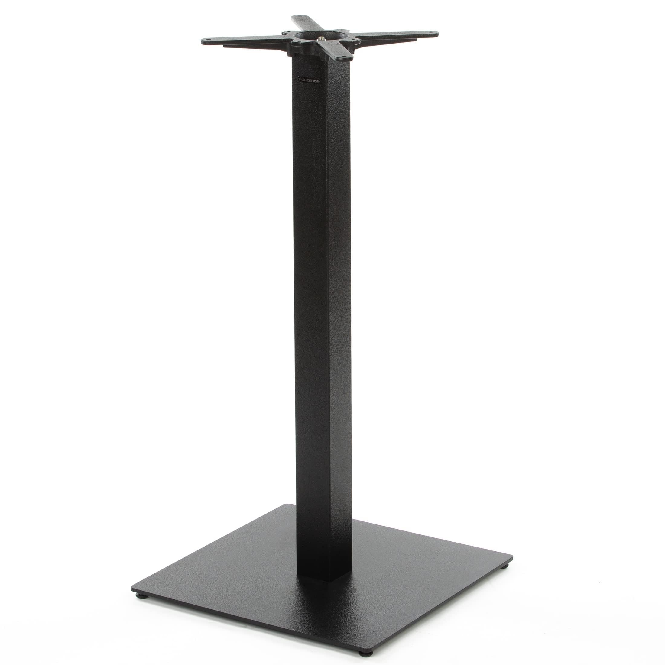 Stehtischgestell Tischbein Schwarz | Premium | PJ7594/110 | Metall | Stehtisch | H 108 cm | 25 kg | Bodenplatte 55x55 cm | max. Tischplattengröße 80x80 / Ø 80 cm