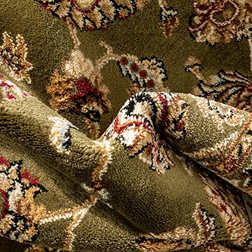Tapete decorativo rectangular verde 3'11'' x 5'3'' miniatura 4
