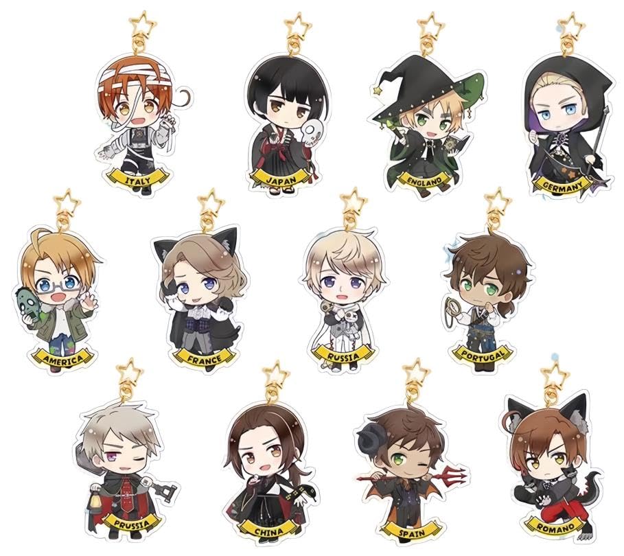 Amazon.co.jp: VKLGGOPL ヘタリア キーホルダー 12点セット ワールド 
