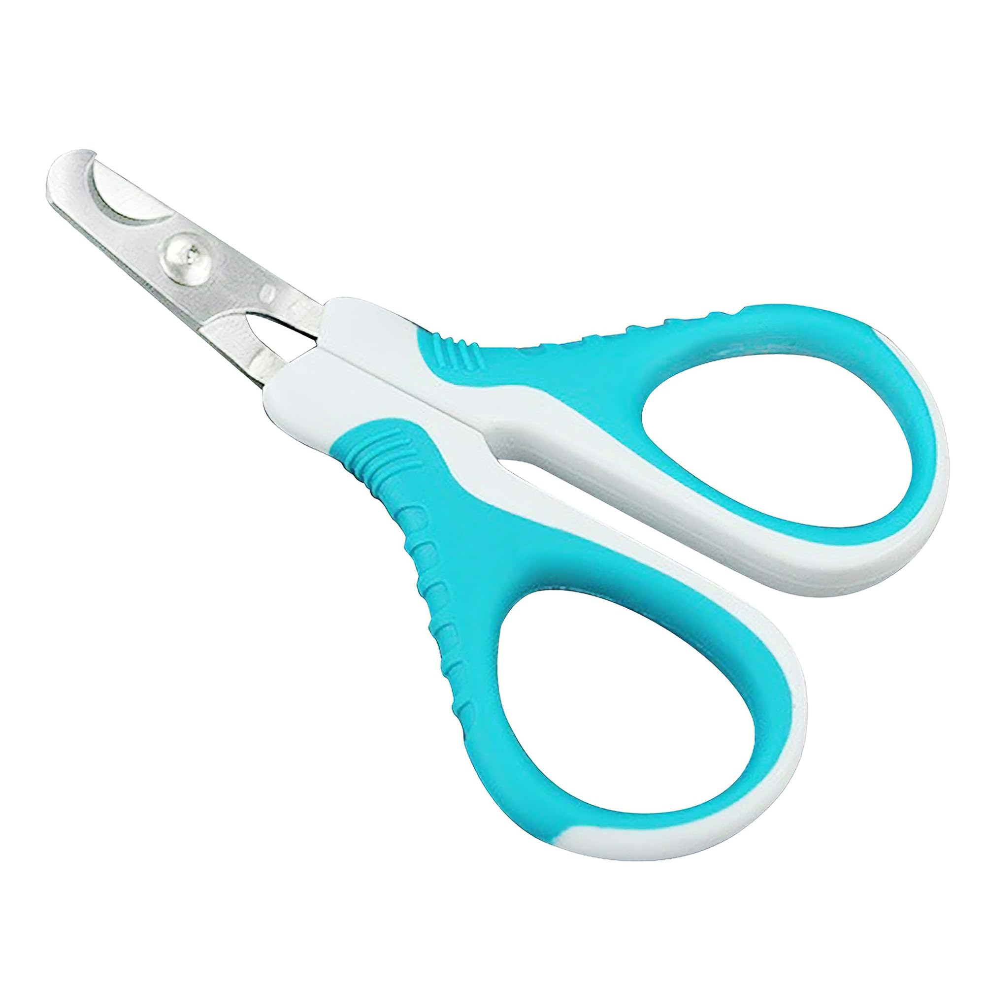 Green White Nail Clippers Straight Edge French Tip Cutter for Acrylic and Gel Nails Curved Handle Grip Stainless
