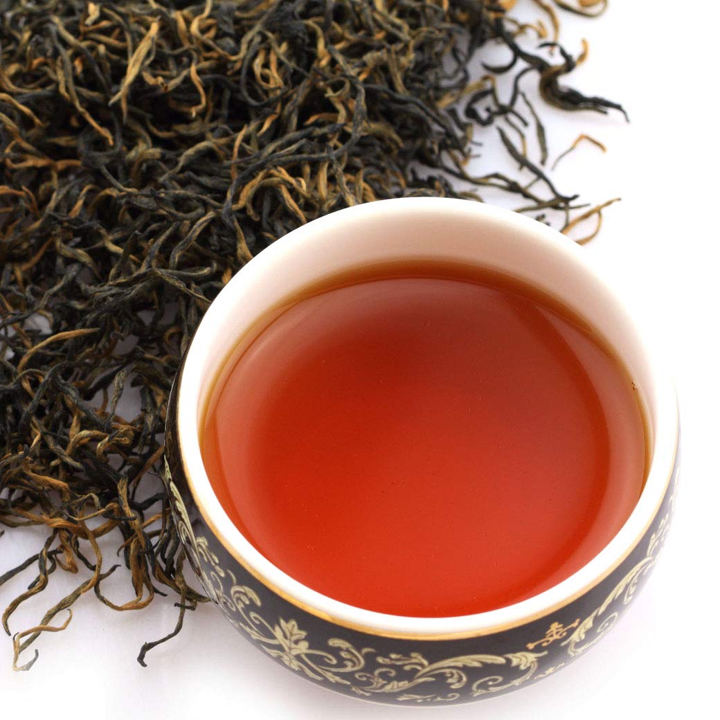 GOARTEA Schwarzer Tee - 4Pcs 250g Total 35.2oz Premium Grade - Lapsang Souchong Tea - Loose Leaf Chinese Black Tea Schwarztee - Golden Buds - No Smoky Taste